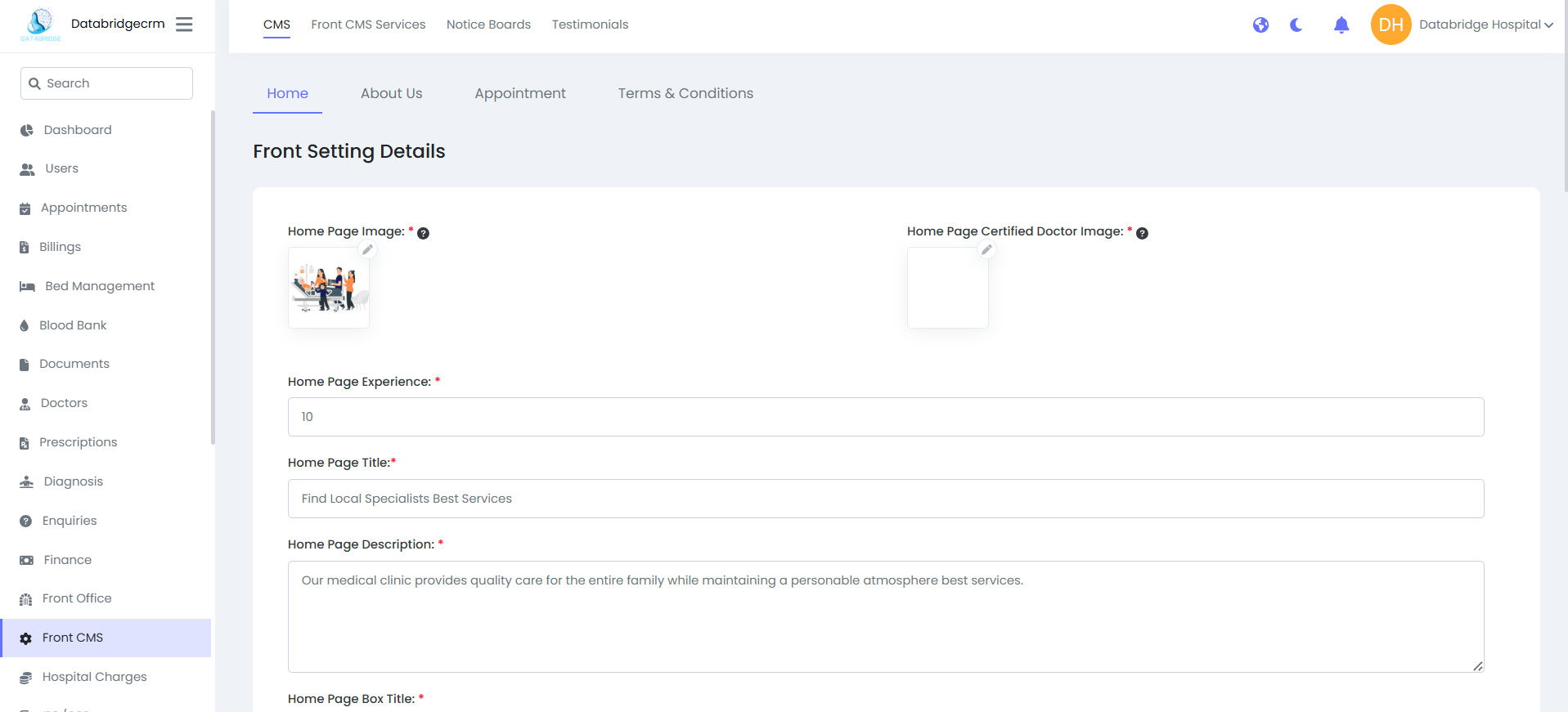 Front CMS Image